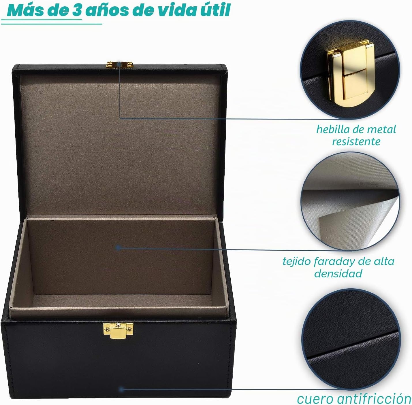 Caja De Blindaje De Señal, Caja Bloqueador De Señal De Llave Para Coche,100% Protección Caja RFID, Faraday|Rfid/Nfcsms/Wifi/3G/4G/Bluetooth/Nfc| Antirrobo Bloqueador De Señal